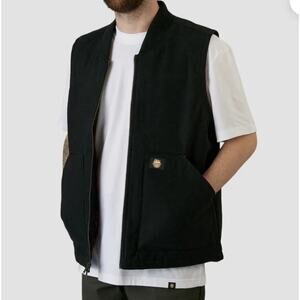 NWT DICKIES X SPITFIRE VEST JACKET BLACK Sz L/G